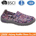 Multi Colored Elastic Weave Slip On shoes with Rubber Sole